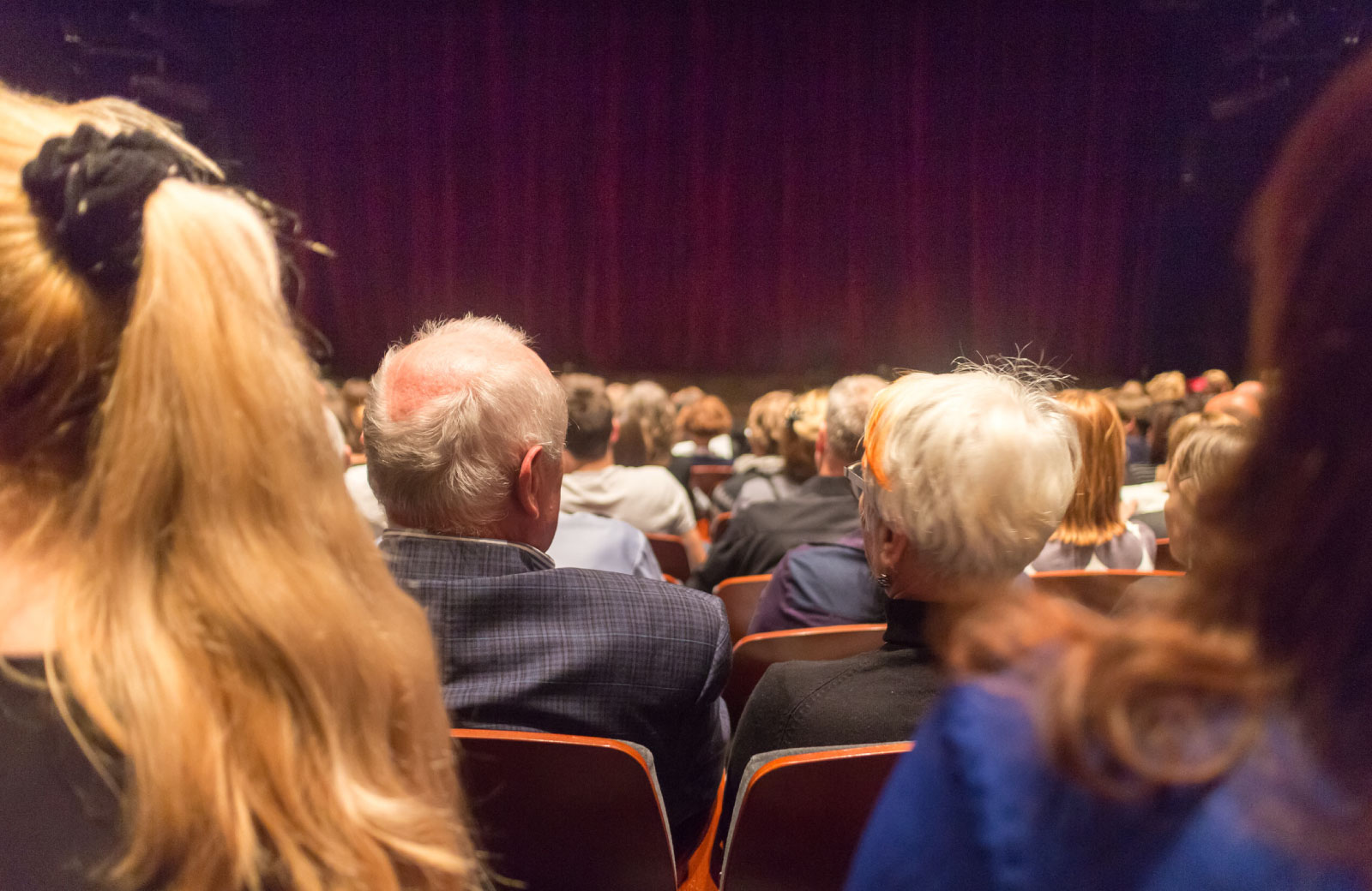 people sitting in a theater