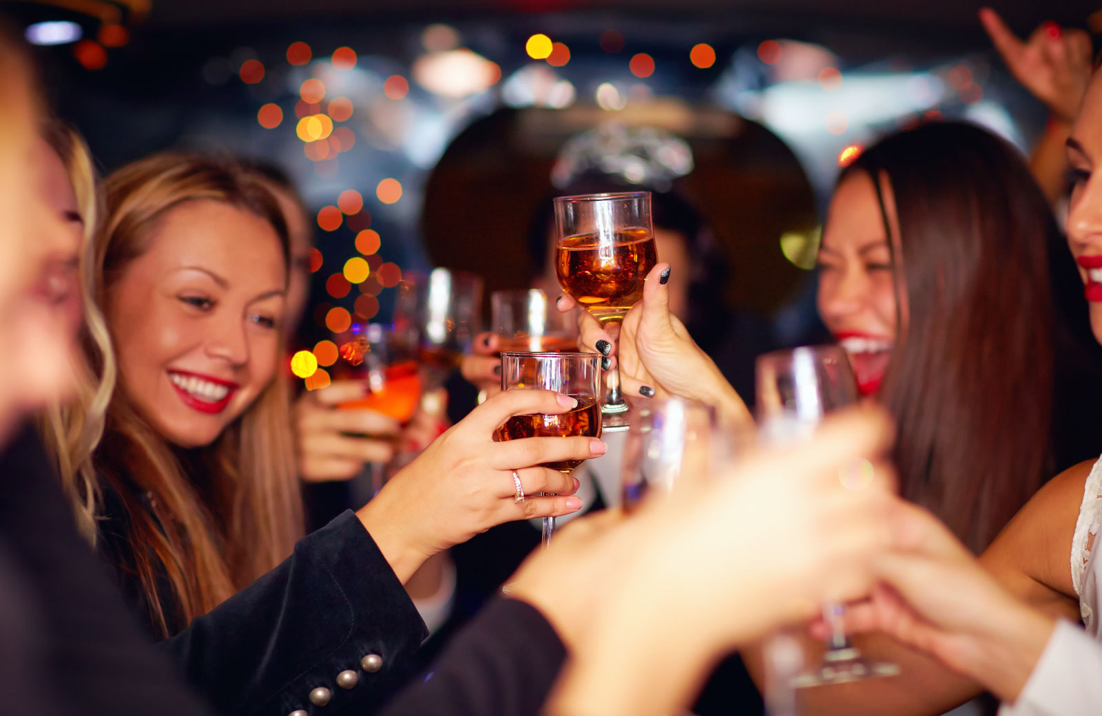 group of friends having a toast