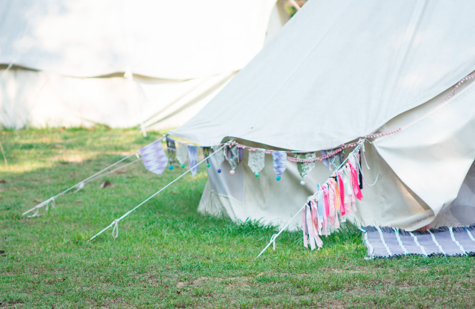 tent in a glamping site