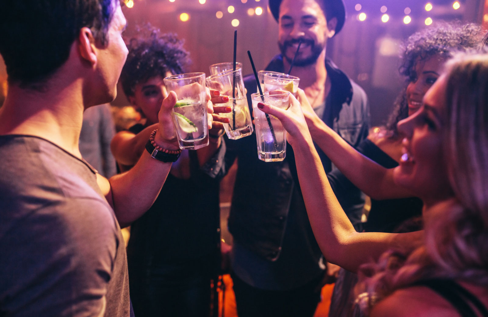 group of friends having a toast
