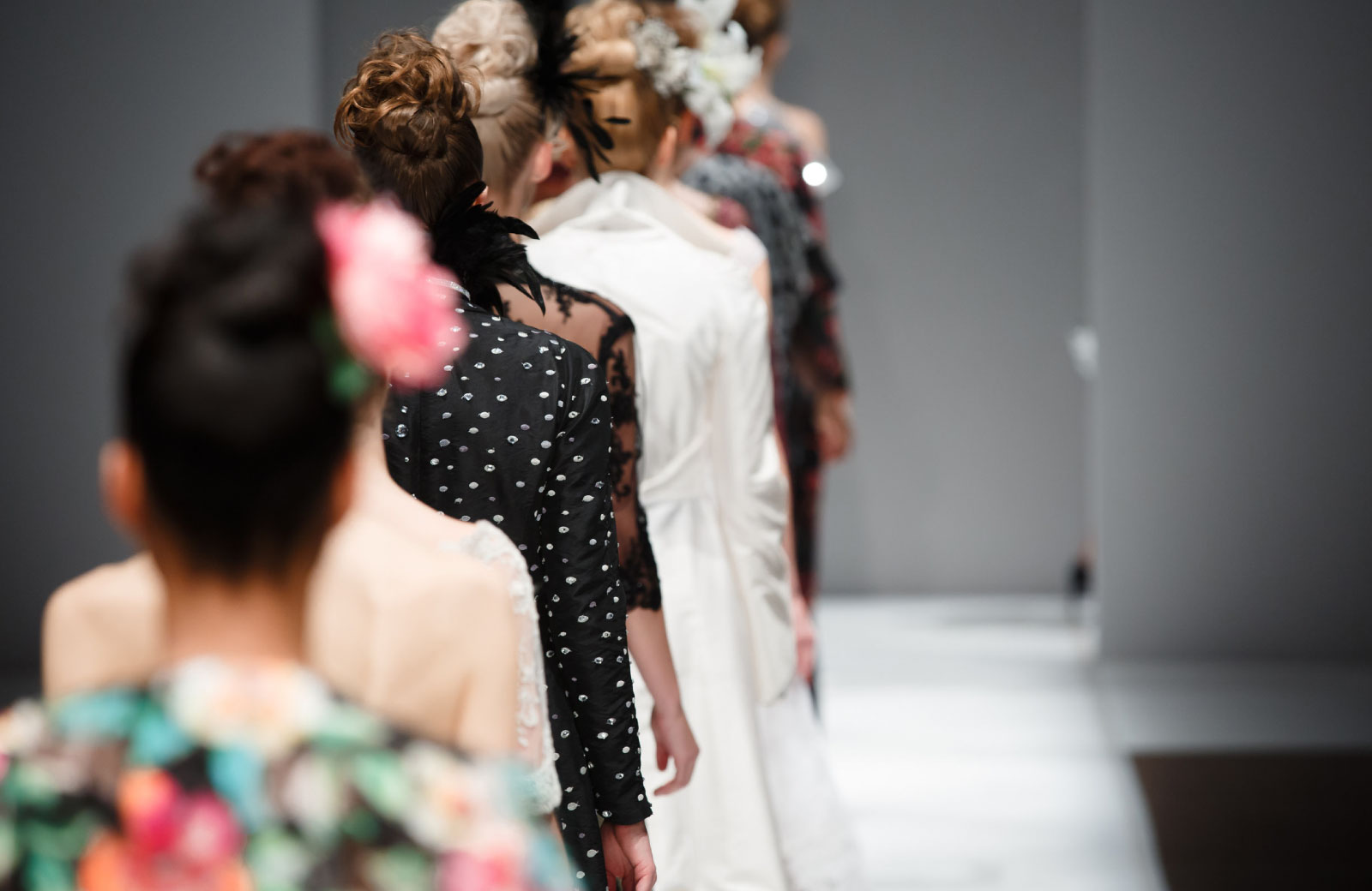 models walking the runway