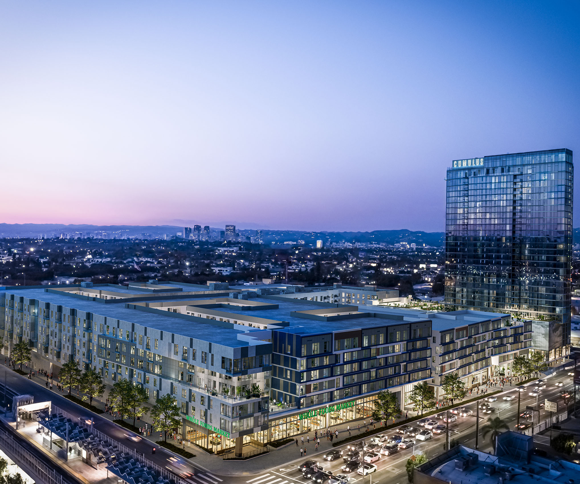 district rendering - street view