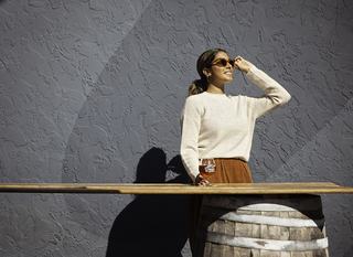 woman at an outdoor bar in ballard