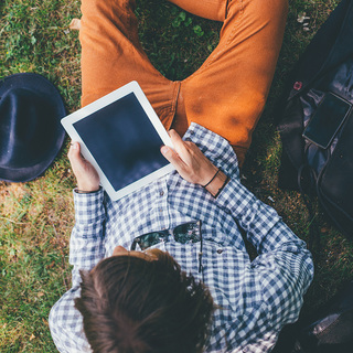 man on grass in park