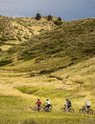 biking in nature in Lakewood, CO