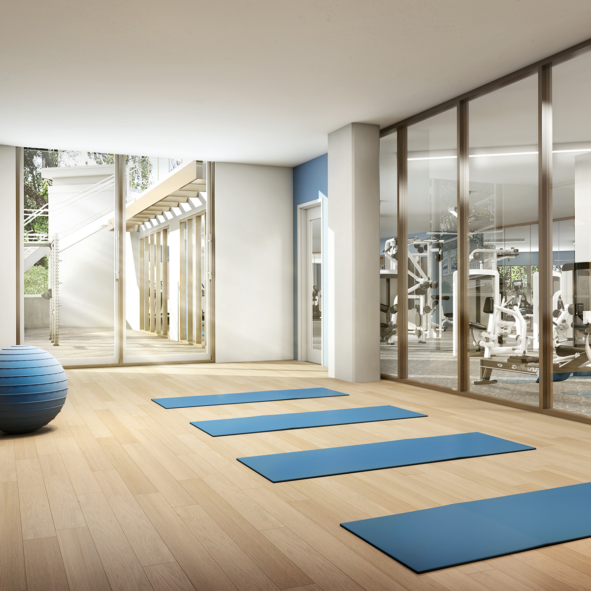 The Henry - Resident Yoga Room and Gym