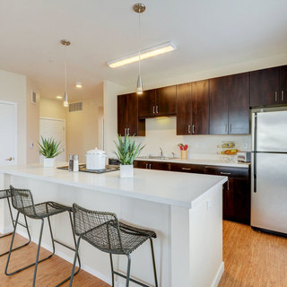 UC Davis student Apartment Kitchen interior - Sol at West Village