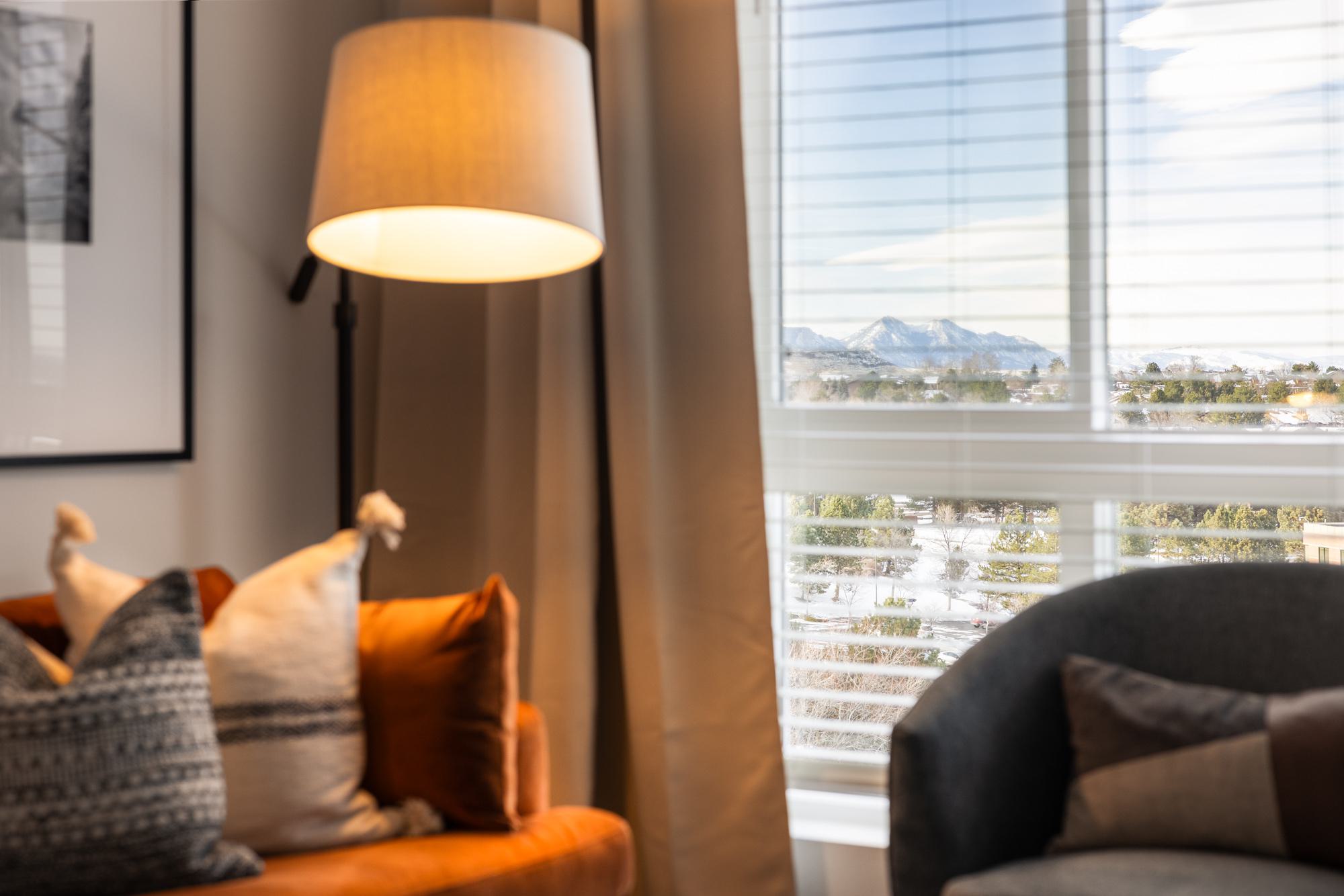 View of the mountains from the living room