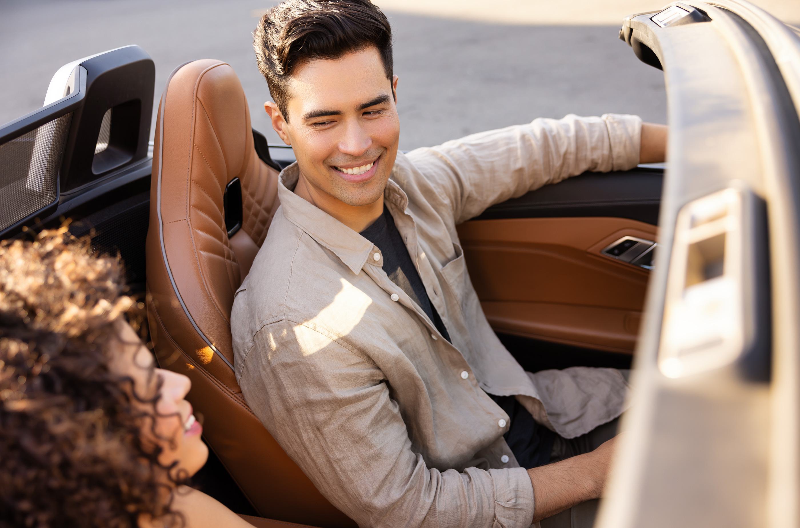 Man in car