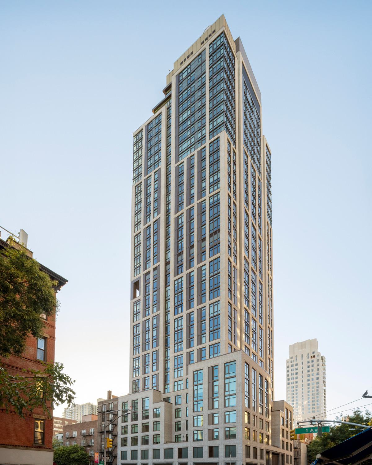 modern exterior of new high-rise Maison 78 apartment building