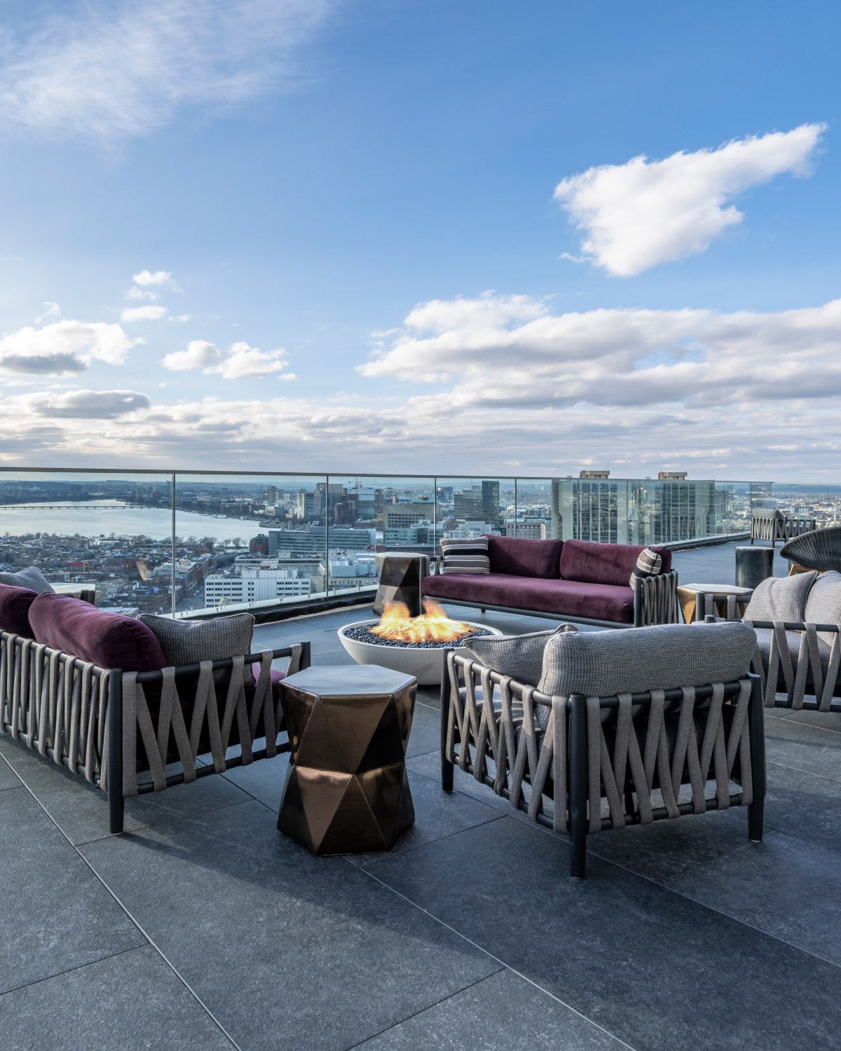 Sweeping views of Boston from Sky Lounge
