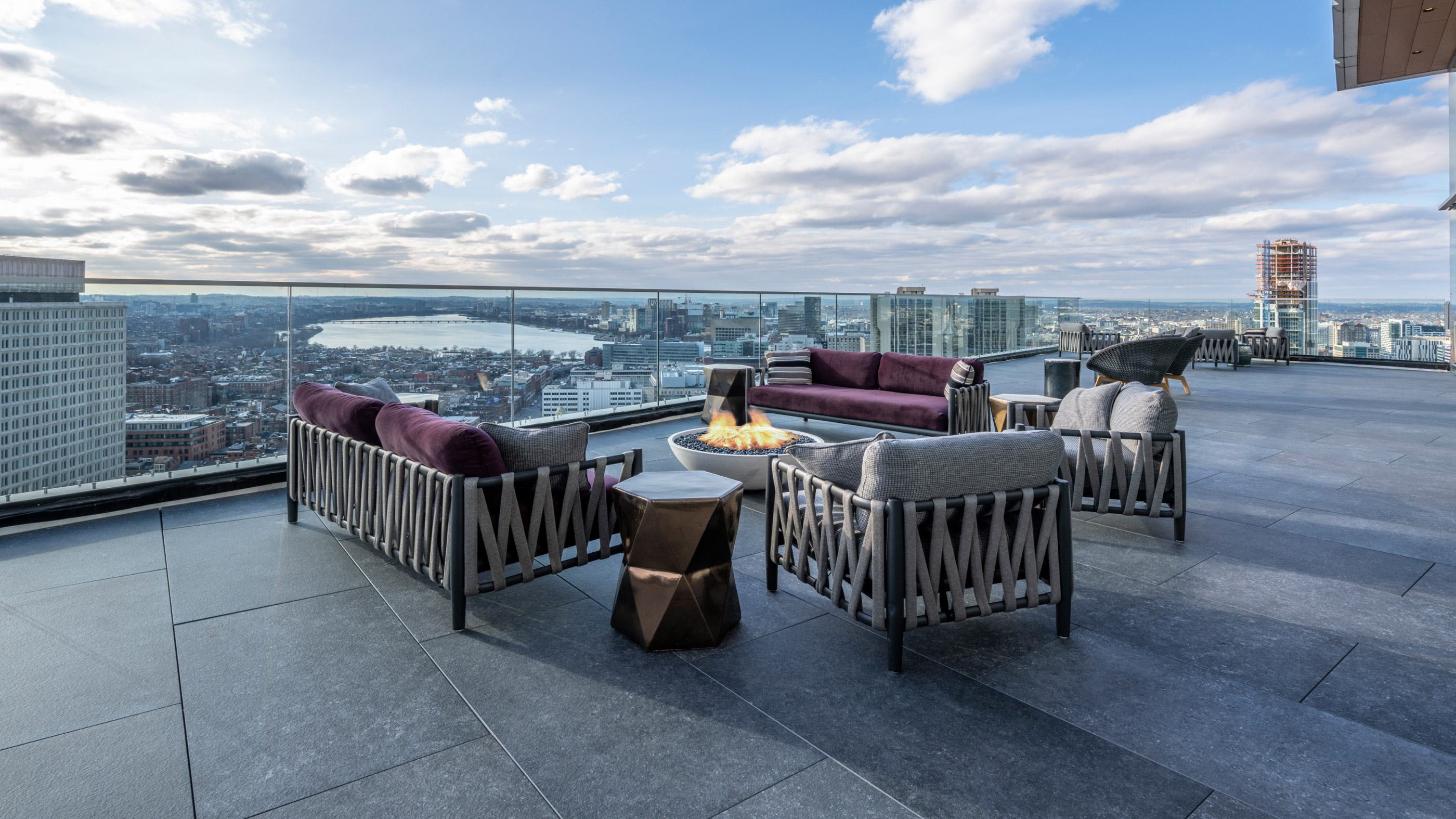 Sweeping views of Boston from Sky Lounge