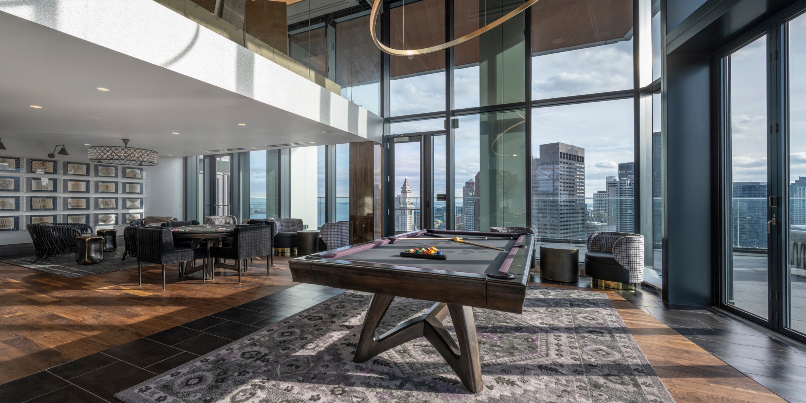 Imagery: Lounge area with billiards