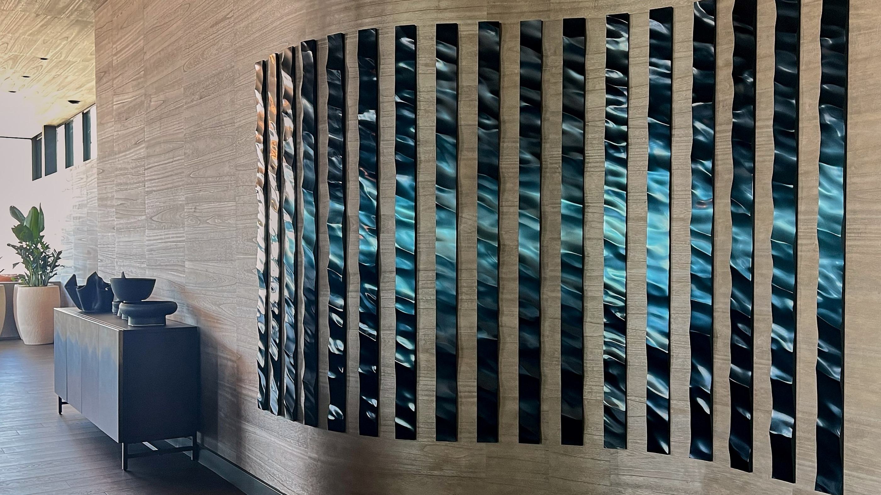 Hanging sail sculpture