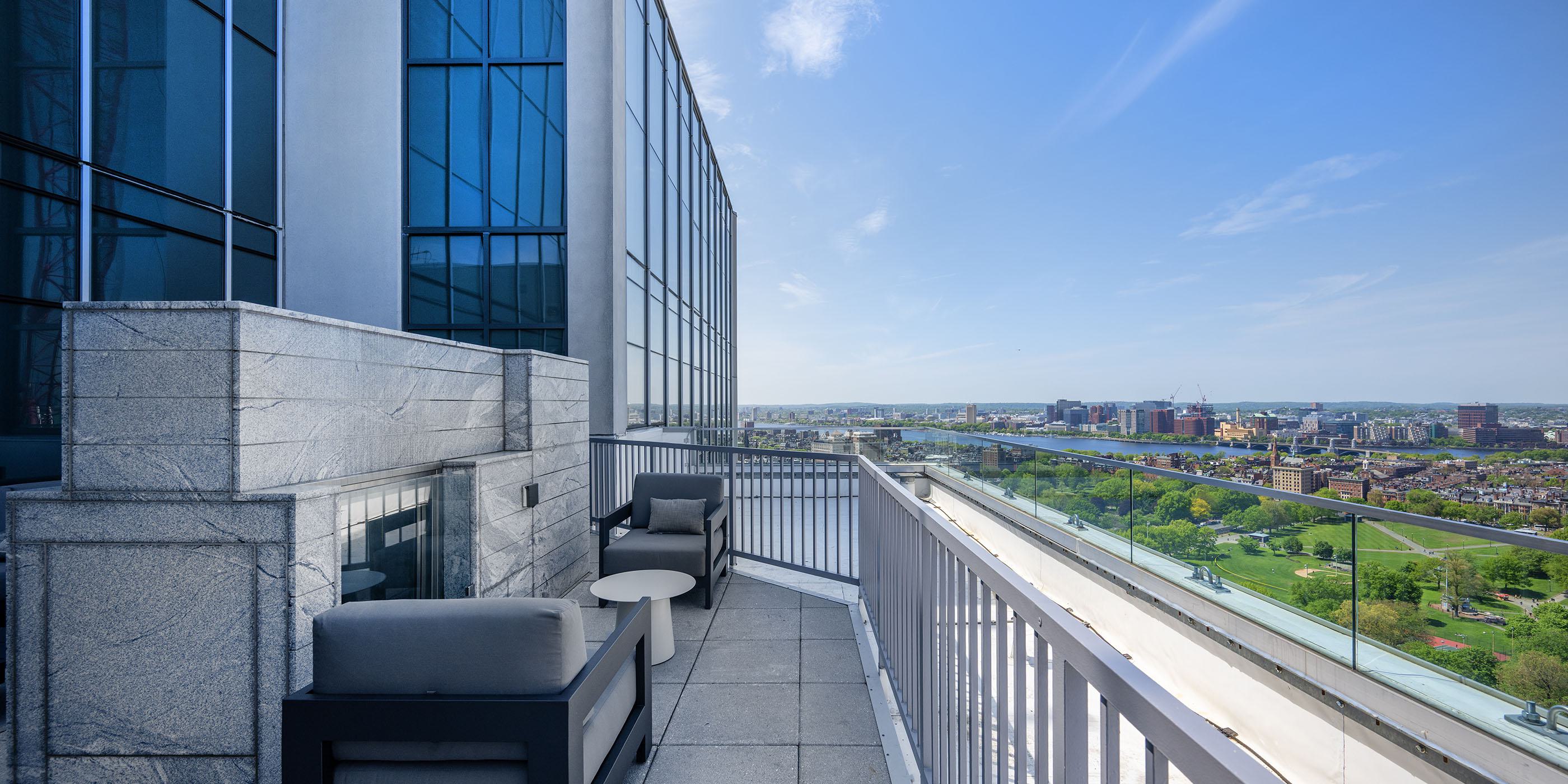 Image showing the roofdeck at Luka on the Common with sweeping views of Boston Common