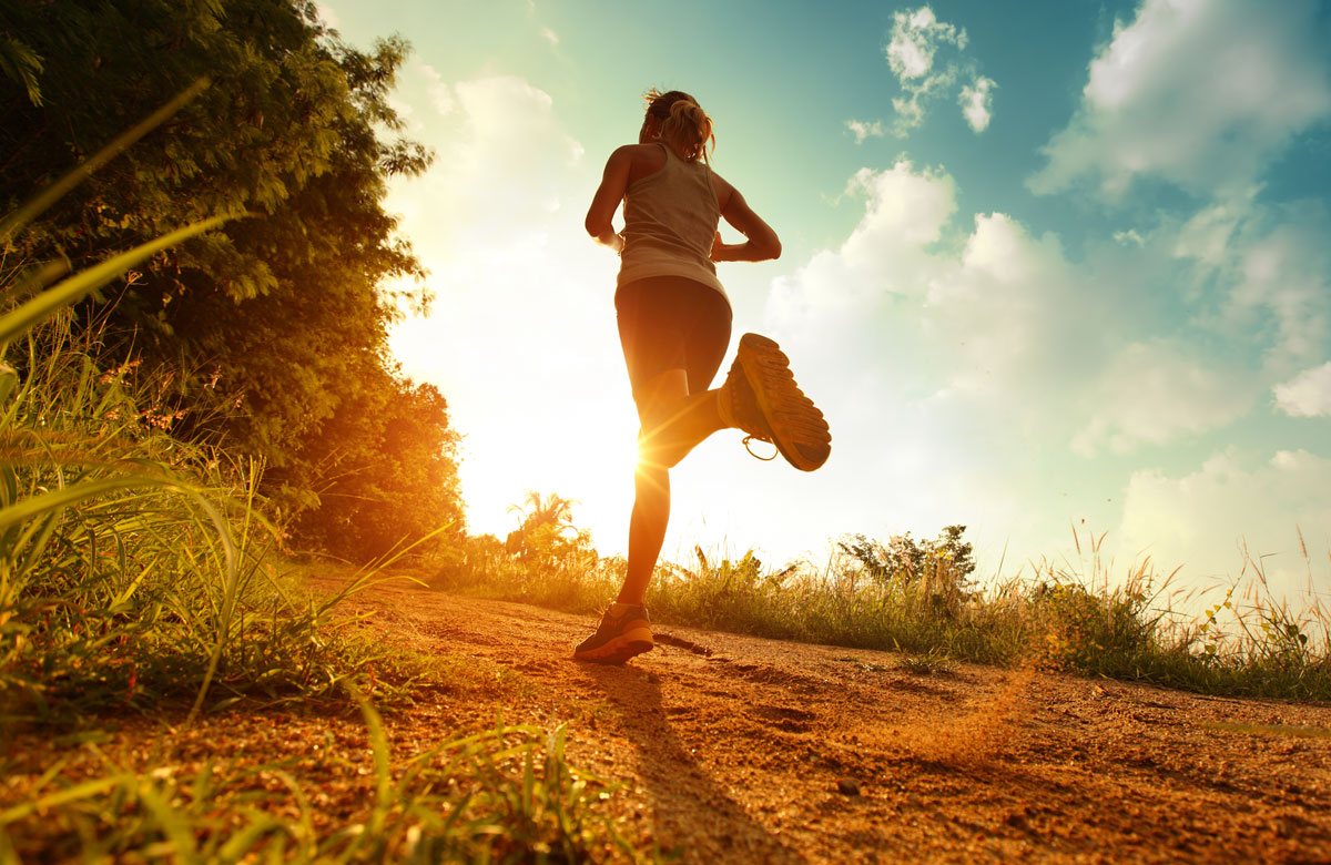 girl running the Culver City stairs at sunrise - The Madrid Westchester LA Neighborhood