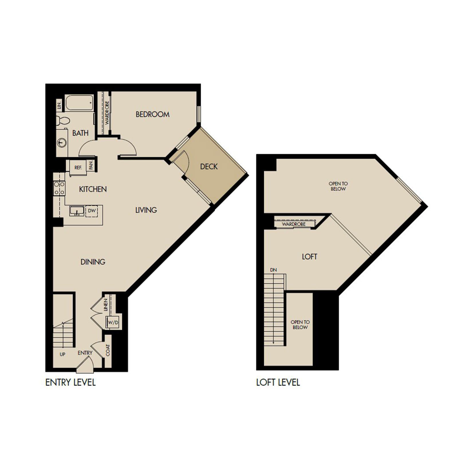 Plan 1Ba Loft diagram