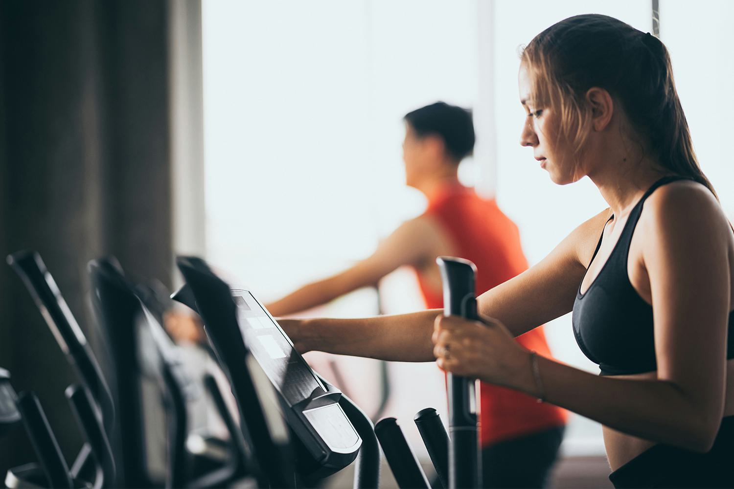 People on treadmills in Adaire fitness center