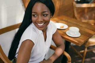 woman in coffee shop