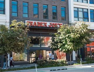 Trader Joe's charming brick grocery storefront near theory apartments