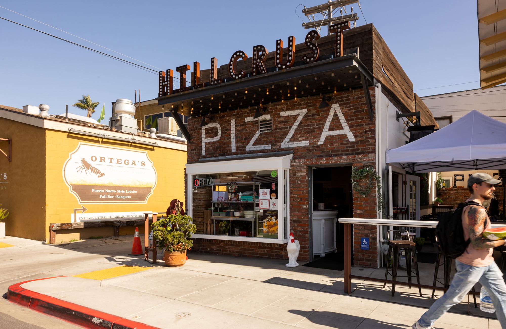 exterior of Hillcrust Pizza on university ave