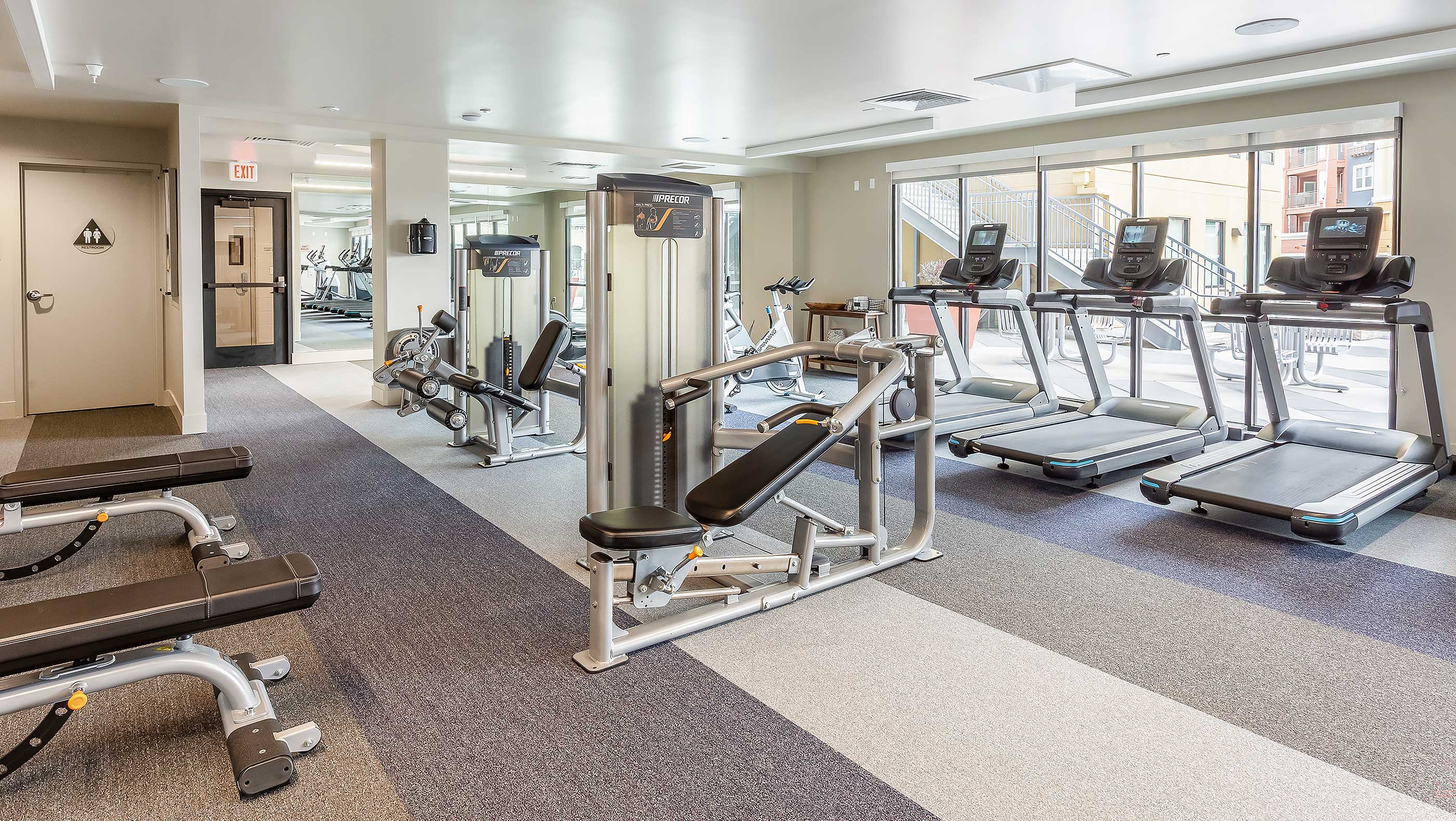 Fitness center at Silver in San jose