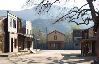An old Western style town street at Paramount Ranch