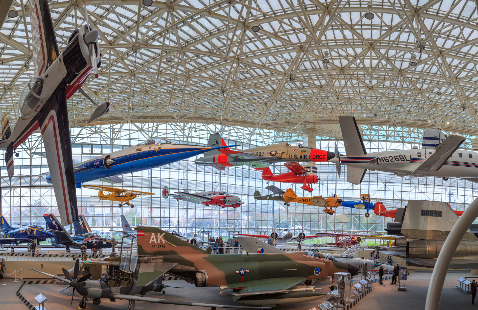 several air planes hanging in the Museum of Flight Bellevue - Hyde Square Apts