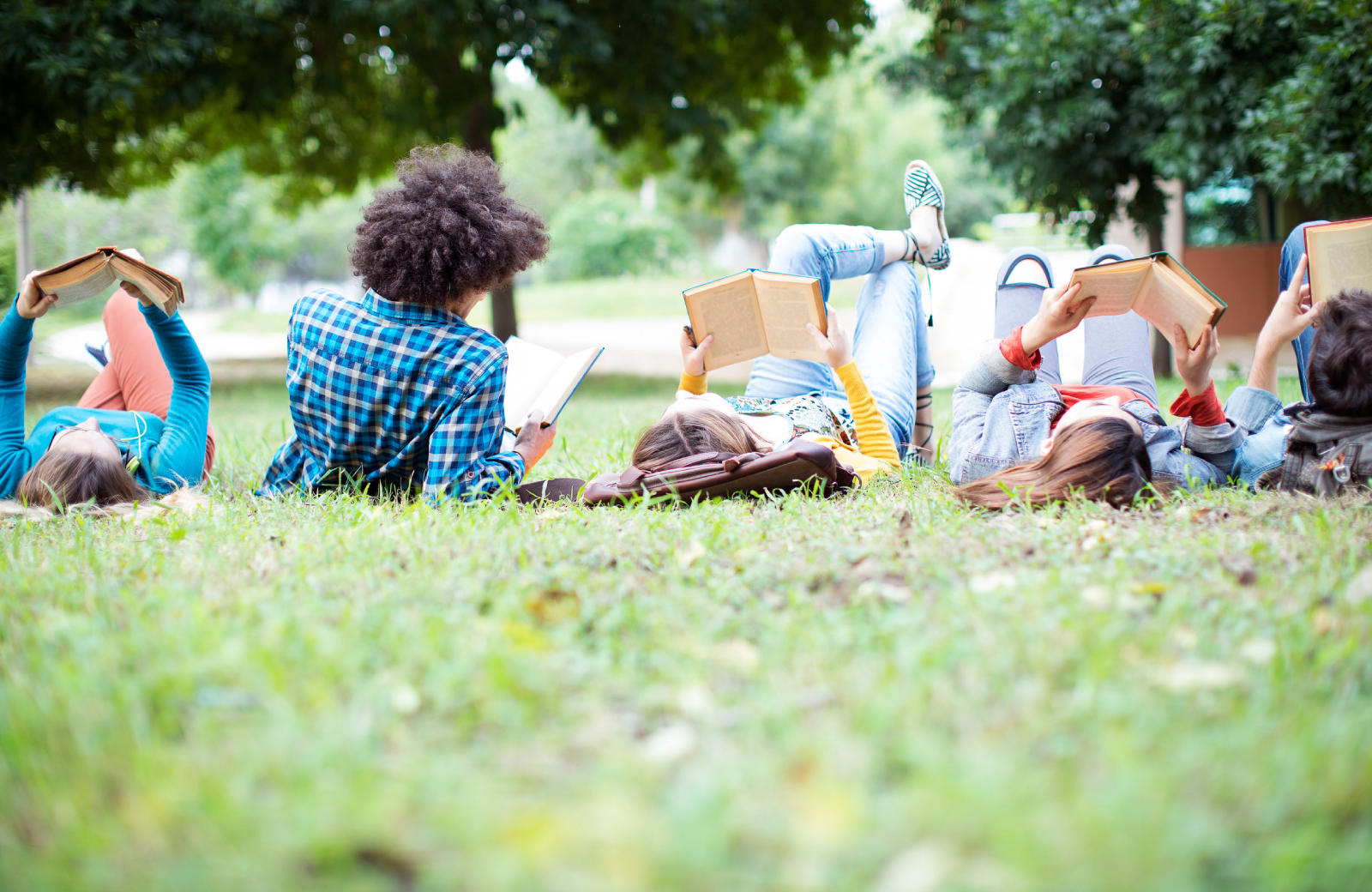 Booklovers enjoying themselves at the Downtown Bookfest