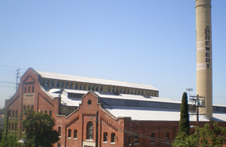 A brick brewery building