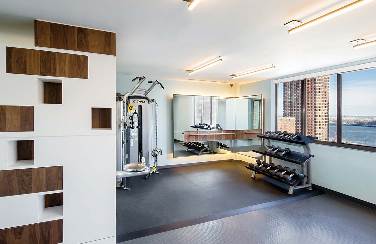 gym entrance - Luxury studio apartment buidling amenities - The Cole