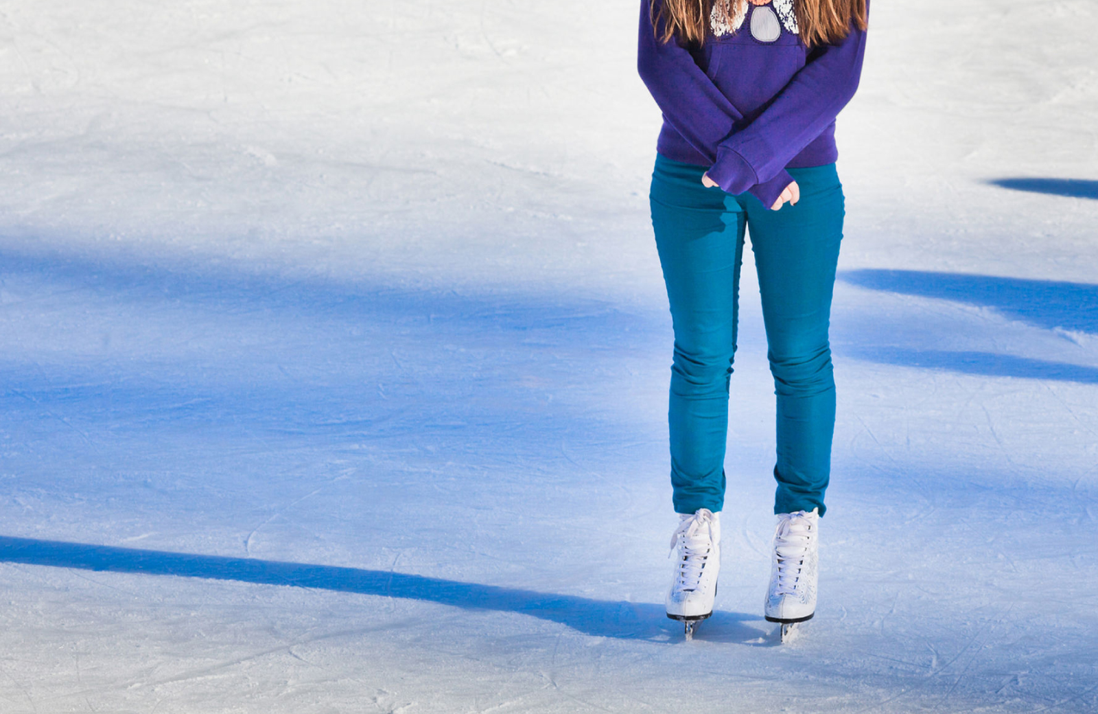 overlooking the ice rink