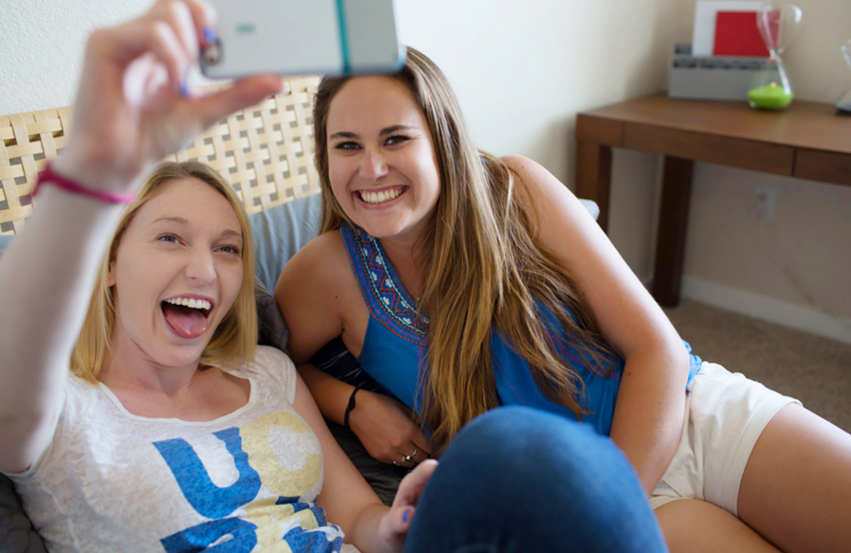 Girls Taking a Selfie