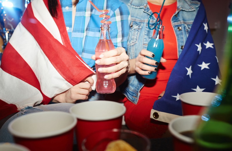 people celebrating 4th of july in LA