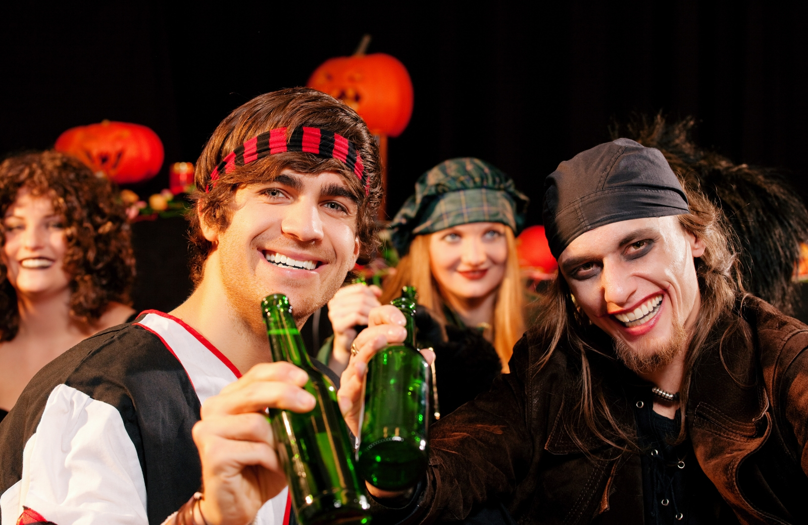 group of friends partying on halloween renoir apartments nyc