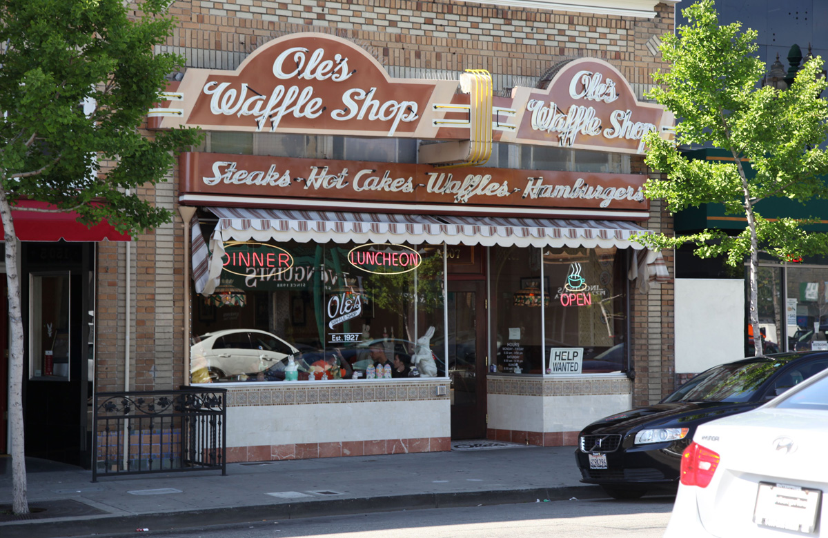 male barista at coffeeshop counter - Admirals Cove Alameda neighborhood