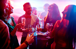People partying at a bar