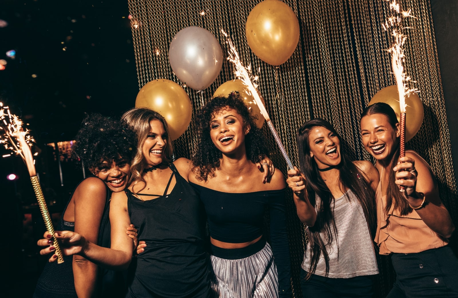 ladies celebrating new years Eve