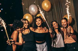 ladies celebrating new years Eve