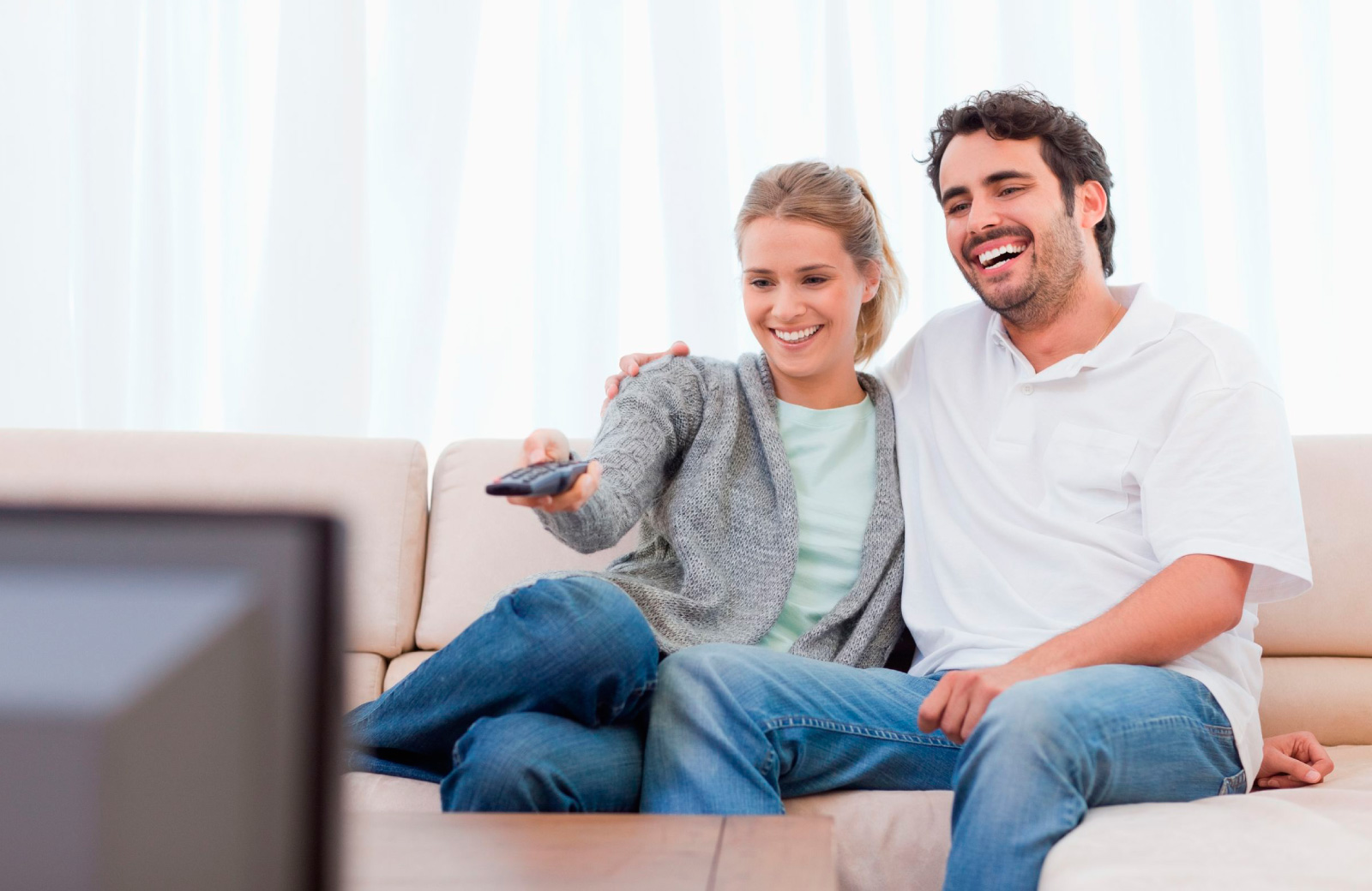 couple watching tv
