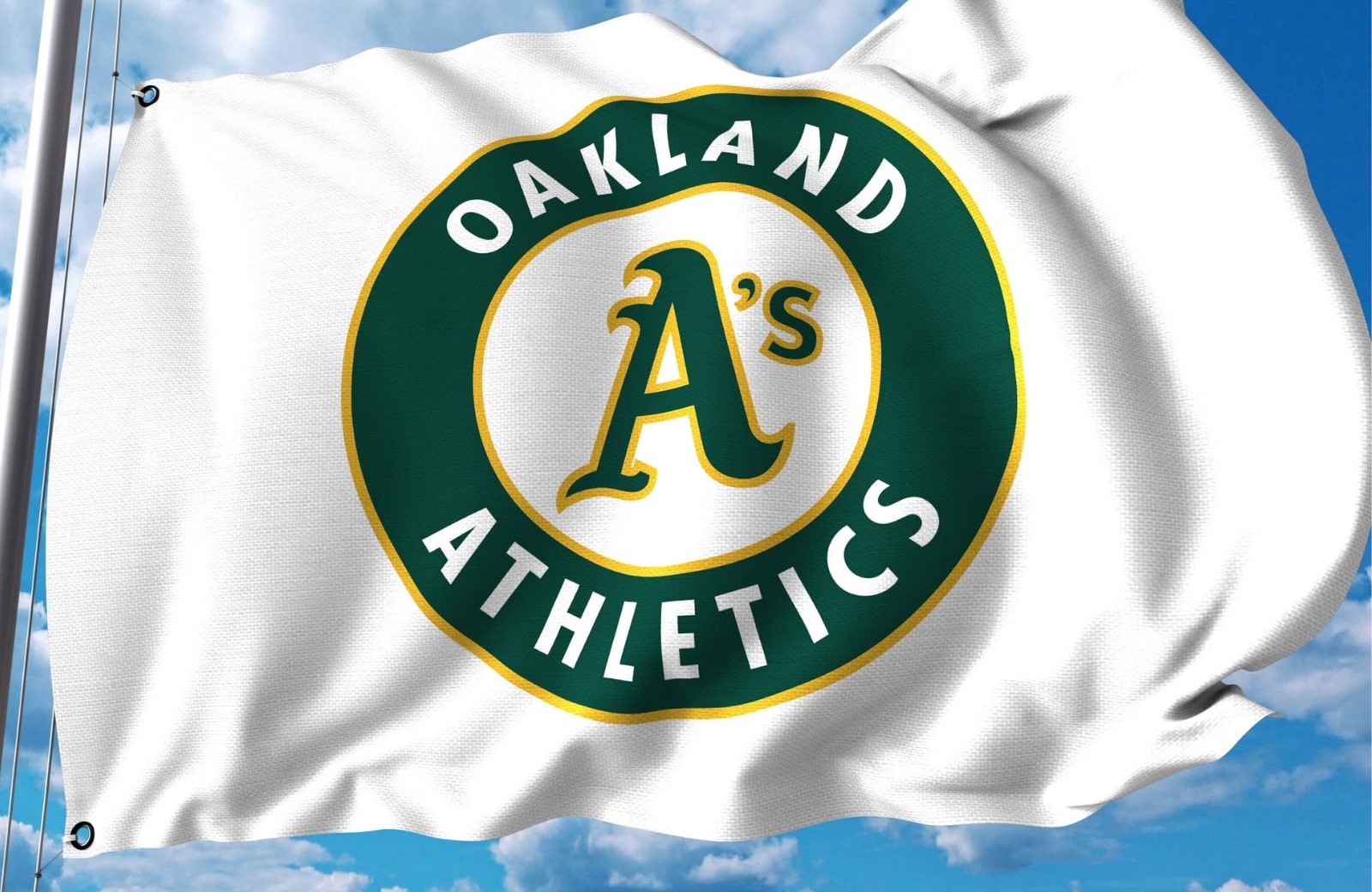 oakland a flag waving