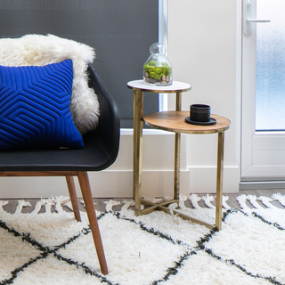 Hyde Square Floor Plans - blue chair with rug