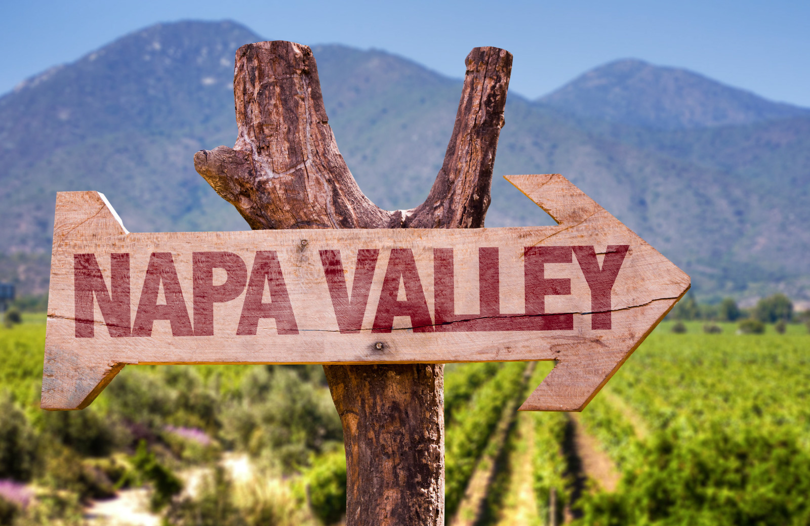 sign to napa valley