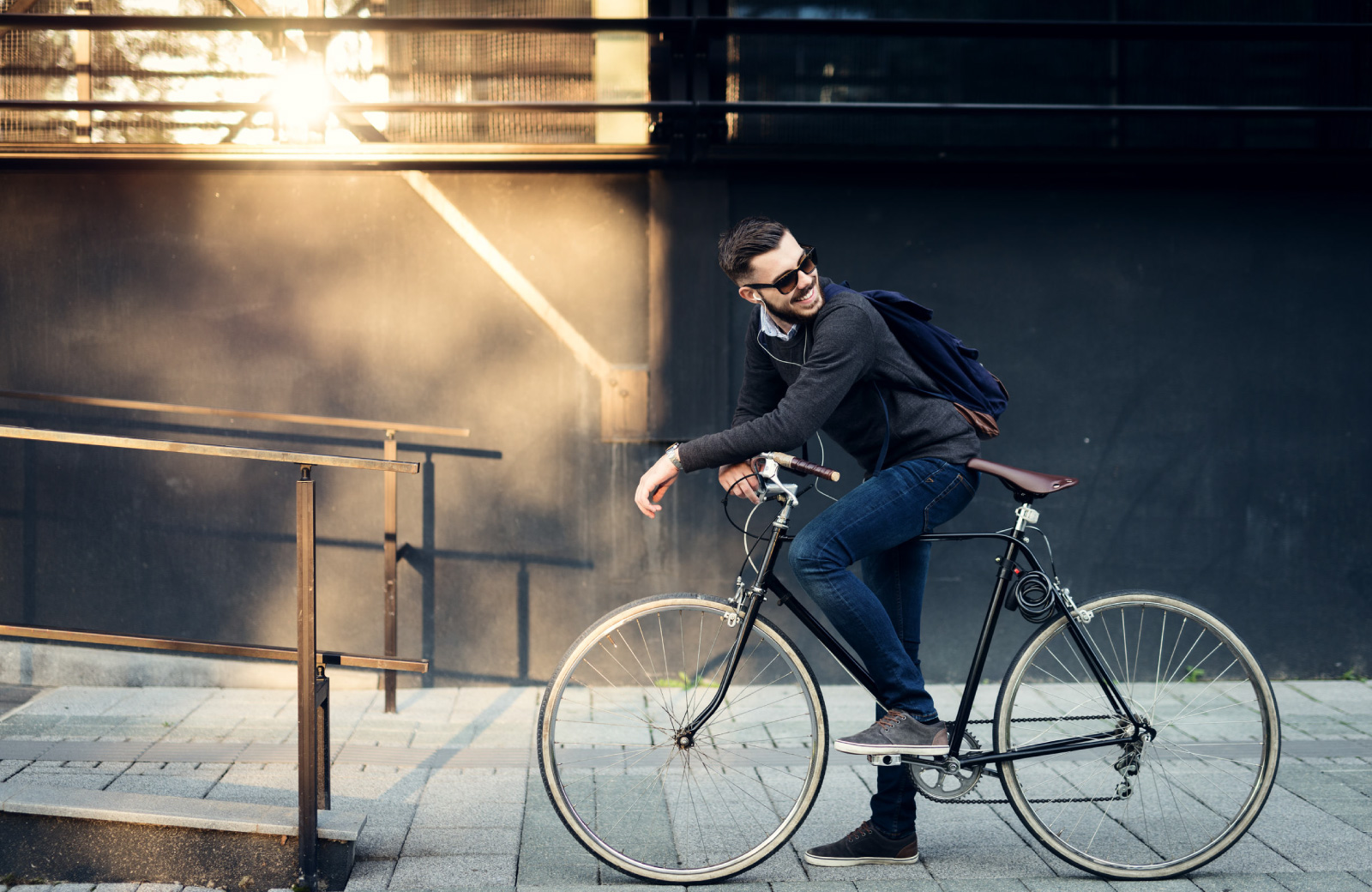 man on a bike
