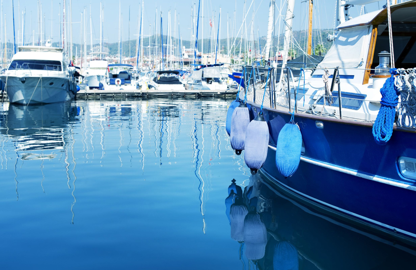 yachts on marina
