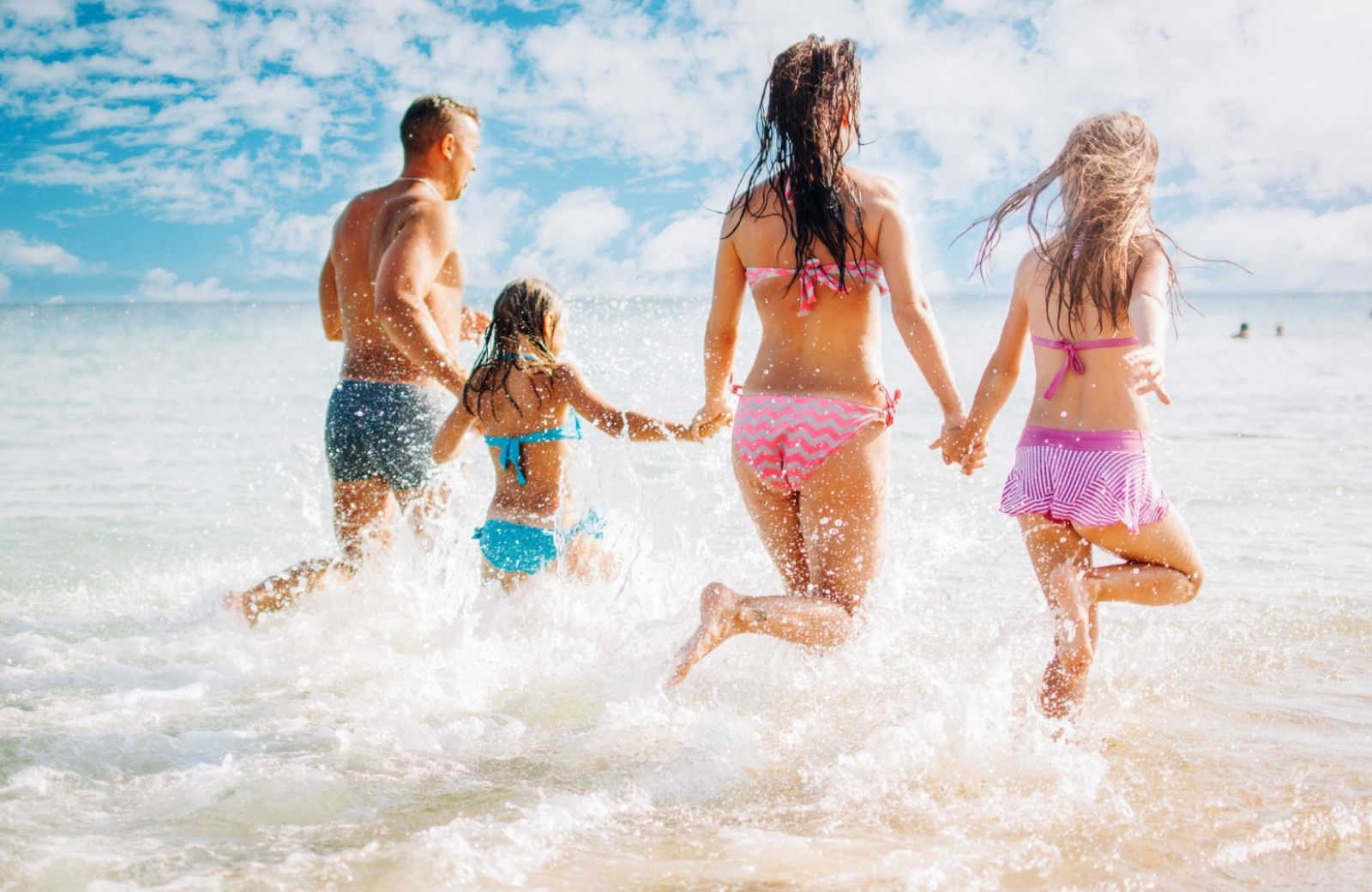 family in the beach