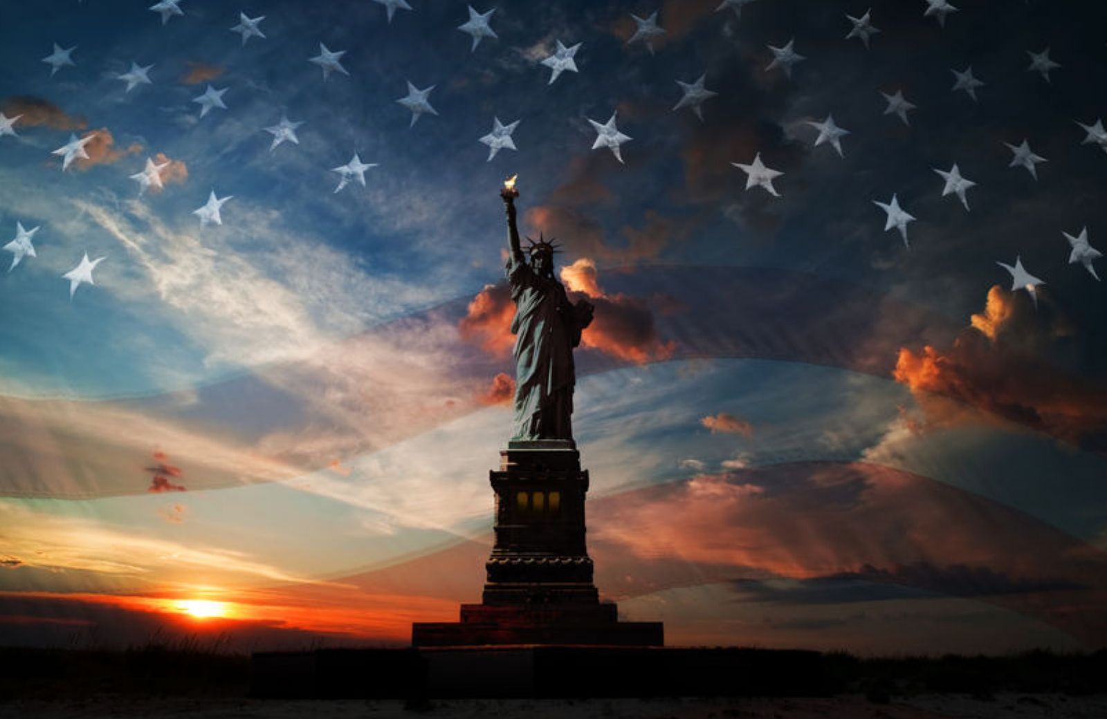 fourth of july fireworks statue of liberty