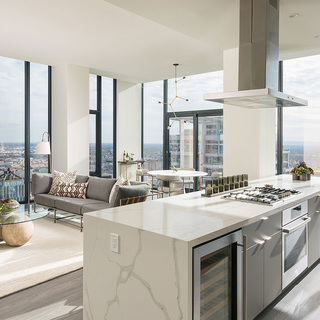 Penthouse Kitchen and Living Room at Atelier